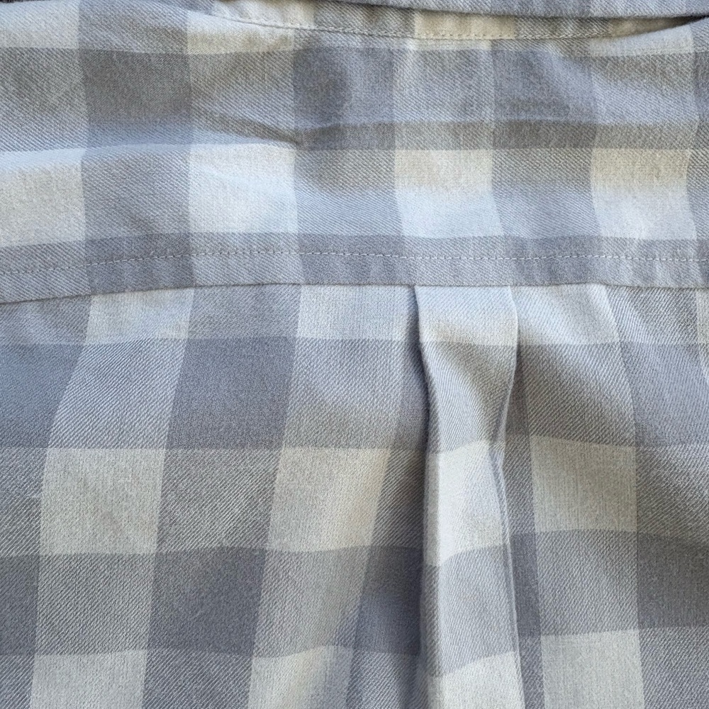 Vineyard Vines Performance Relaxed Gray Flannel Button Down LS Shirt Women 14 - Picture 5 of 11